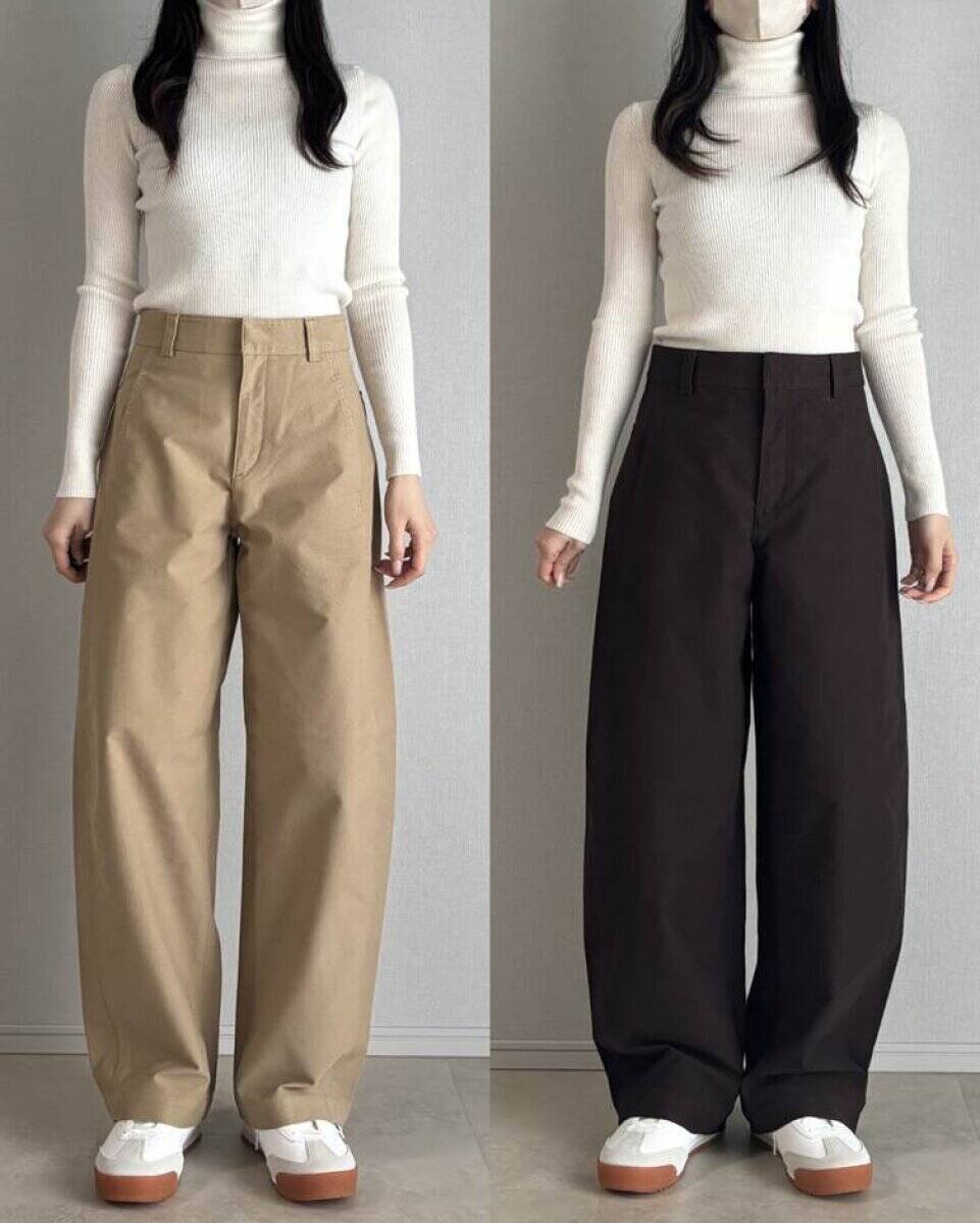 ユニクロ「バレルパンツ」口コミ3300件超え♡154cmがXSとSはき比べ！どっちが買い？