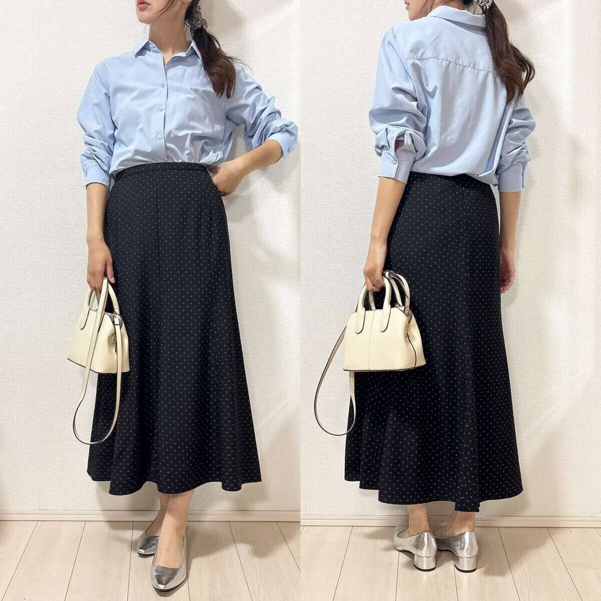 軽くてシワにならないから出番が多い…！ユニクロ上品マキシスカートの着こなし術