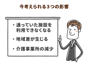 介護サービス利用者にもダメージ！要介護１・２の総合事業で起こりうる３つの影響とは？