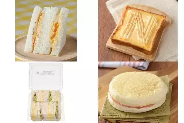今週新発売のたまご味まとめ！『大きなサンド　ハムマカロニサラダ＆和風たまご』、『素朴なたまごマヨネーズトースト』など♪