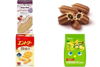 今週新発売のサクサクまとめ！『クリスピーサンド　ストロベリーチーズケーキ　カマンベール仕立て』、『ひとくちチュロス』など♪