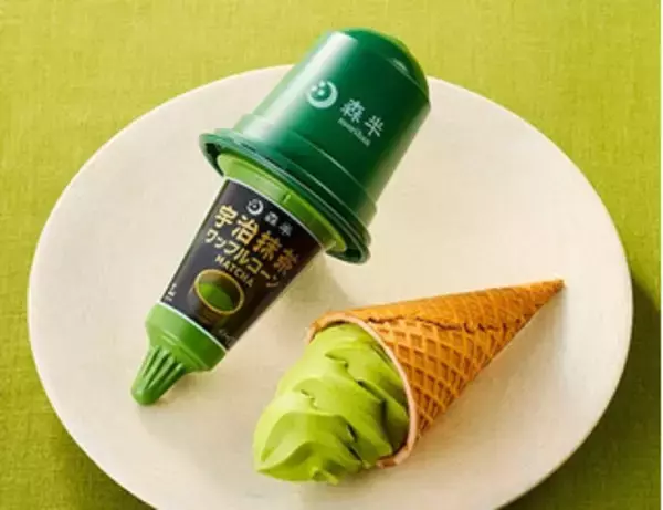 「今週新発売の抹茶味まとめ！『×　森半　濃い抹茶クッキーシュー』、『×　森半　濃い抹茶クレープ』など♪」の画像