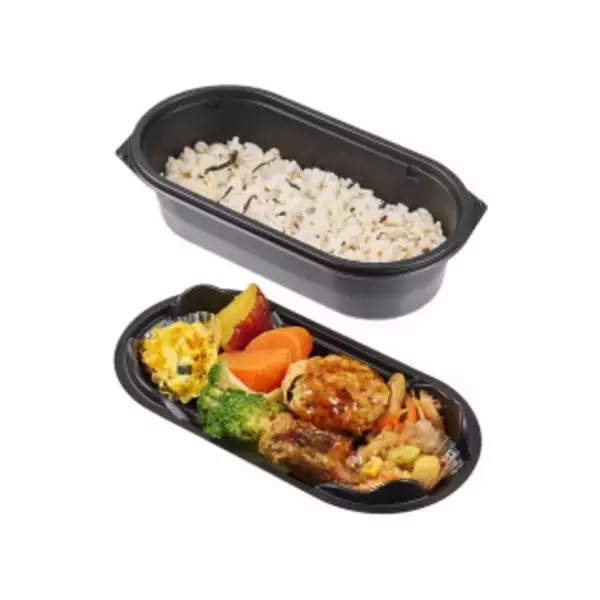 「今週新発売のコンビニハンバーグまとめ！『管理栄養士監修　まごわやさしい弁当　二段』、『大盛ごはん！肉盛りミックス弁当』など♪」の画像