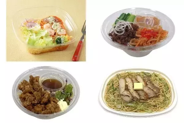 今週新発売のコンビニパスタまとめ！『冷製生パスタ　海老とトマトクリーム』、『胡麻香る担々風パスタサラダ』など♪