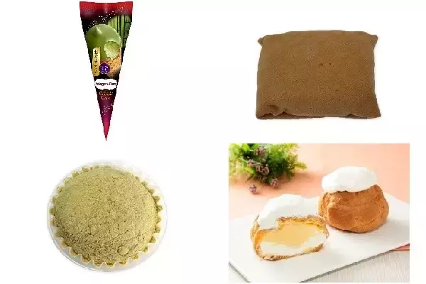 今週新発売のおやつまとめ！『クリーミーコーン　抹茶マカデミア』、『黒糖クレープ　黒糖クリーム＆ホイップ』など♪