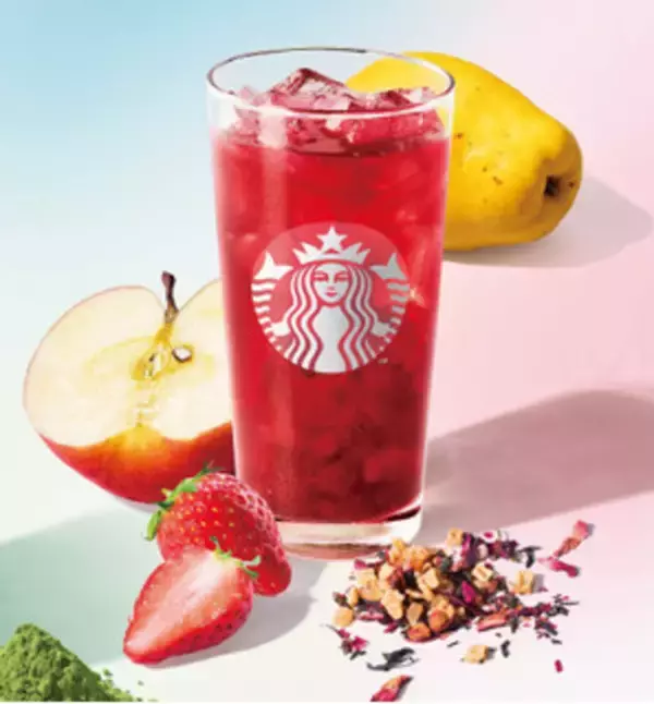 「今週新発売のドリンクまとめ！『ダブル　抹茶　ティー　ラテ』、『ストロベリー　＆　ユースベリー　ティー』など♪」の画像