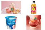 「今週新発売の桃まとめ！『桃ＭＯＲＥ　フラペチーノ』、『サントリー果茶　芳醇な白桃』など♪」の画像1
