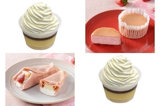 今週新発売のコンビニケーキまとめ！『ホイップクリームのプリンケーキ』、『生ベイクドいちごチーズケーキ』など♪