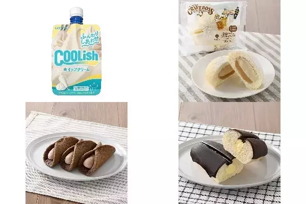 今週新発売のホイップまとめ！『クーリッシュ　ホイップクリーム』、『白生ドーナツ　ダブルカフェラテ』など♪