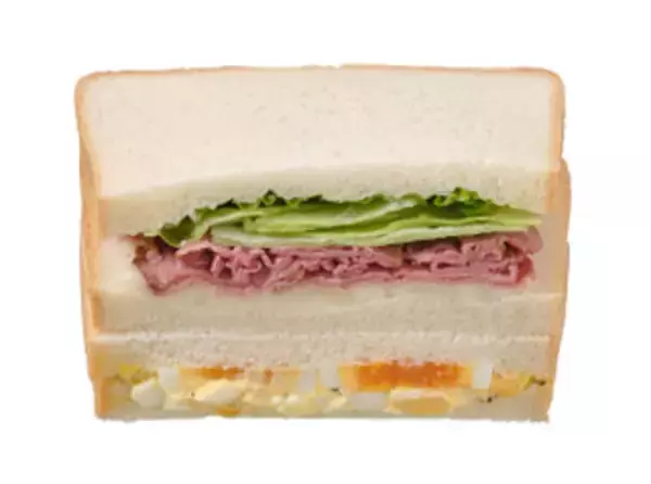 「今週新発売の卵料理まとめ！『ローストビーフ＆たまごサンド』、『玉子をのせたジャンバラヤおむすび』など♪」の画像