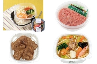 今週新発売の丼ものまとめ！『１食分の野菜が摂れる　ビビンパ丼　麦入りご飯』、『静岡県水揚げまぐろ使用　まぐろたたき丼』など♪