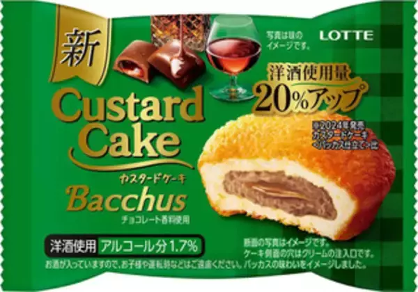 「今週新発売のカスタードまとめ！『カスタードケーキ　バッカス仕立て』、『カスタードと味わうスイートポテトパイ』など♪」の画像