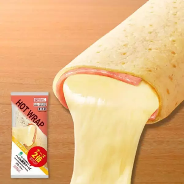 「今週新発売のボリュームのある食べものまとめ！『トルティーヤ　ハム＆濃厚チーズ　チーズ２倍』、『大盛　ソーセージのペペロンチーノ』など♪」の画像