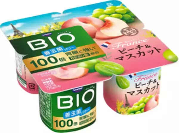 「今週新発売のジューシーな食べものまとめ！『ダノンビオ　ヨーグルト　ピーチ＆マスカット』、『ダノンビオ　ヨーグルト　洋梨＆マスカット』など♪」の画像