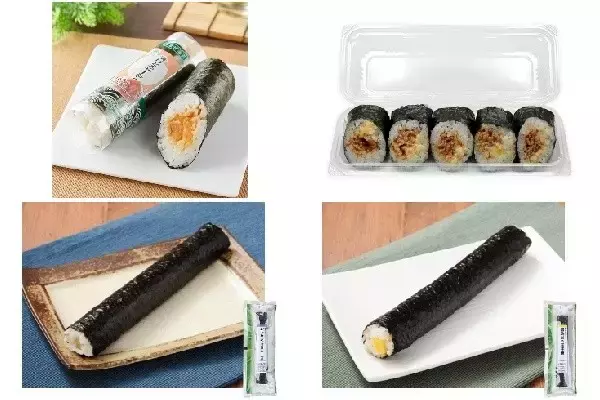 今週新発売の寿司まとめ！『手巻寿司　漬けとろサーモン　青まぜ』、『豚焼肉唐辛子マヨネーズ巻』など♪