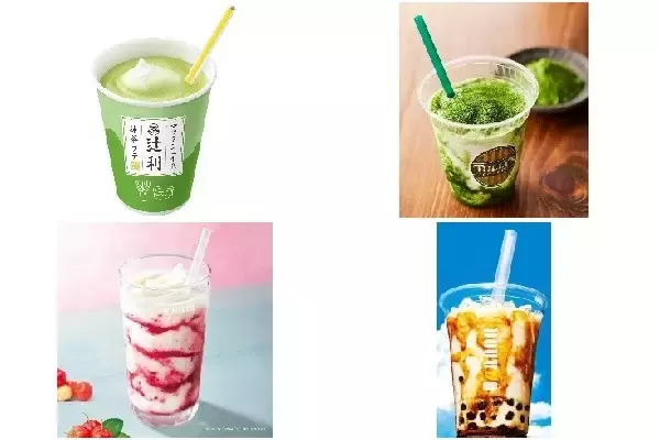 今週新発売のドリンクまとめ！『マックシェイク　辻利抹茶ラテ』、『お濃い抹茶リスタ』など♪
