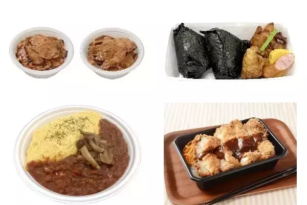 今週新発売のコンビニ寿司・コンビニ弁当まとめ！『期間限定肉増量　炭火焼き豚みそ丼』、『唐揚げおむすびセット　梅しそ・昆布』など♪