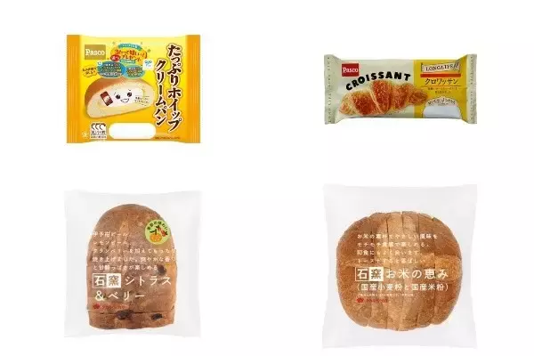 今週新発売の食パン・ロールパンまとめ！『たっぷりホイップクリームパン』、『ロングライフ　クロワッサン』など♪