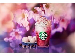 【スタバ新作】スターバックスSAKURA第2弾！夜桜をイメージした『さくらカシス ストロベリー 白玉 フラペチーノ®』♪