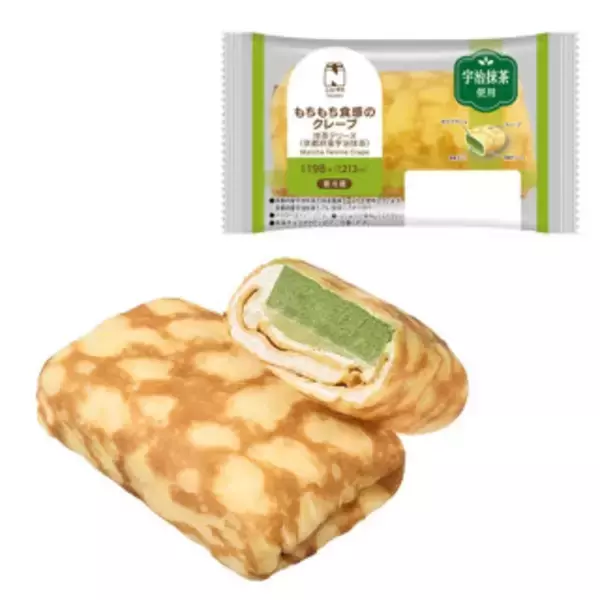 「今週新発売のもちもちまとめ！『もちもち食感の大きなクレープ　ザクザククッキー＆ムース』、『ごま豆乳担々で食べる生そうめん』など♪」の画像