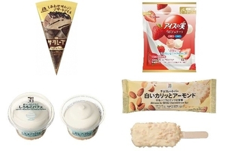 今週新発売のパーソナルアイスまとめ！『ザ・クレープ　チョコ＆チョコ』、『アイスの実　Ｗジェラート　苺・ミルク』など♪