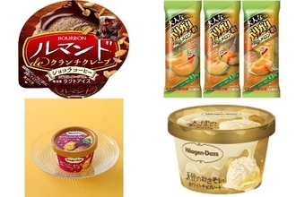 今週新発売のアイスクリームまとめ!『ルマンドdeクランチクレープ ショコラコーヒー』、『大人なガリガリ君 完熟メロン』など♪
