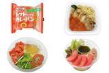 「今週新発売のトマト料理まとめ！『トマト仕立てのカレーパン』、『ガーリックトマトソース　グリルチキン』など♪」の画像1