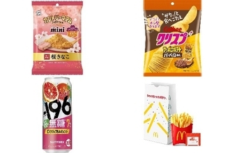 今週新発売の期間限定まとめ！『カントリーマアムミニ　桜きなこ』、『クリスプ　サッポロポテト　バーベＱあじ』など♪