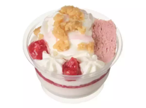 「今週新発売のプリンまとめ！『プリンケーキパフェ　いちごとミルク』、『ホイップクリームのプリンケーキ』など♪」の画像