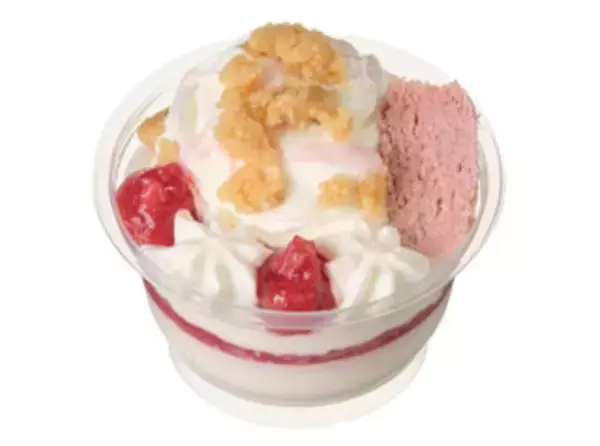 「今週新発売のプリンまとめ！『プリンケーキパフェ　いちごとミルク』、『ホイップクリームのプリンケーキ』など♪」の画像