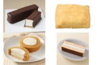今週新発売のコンビニケーキまとめ！『ご褒美スティックケーキ　ぷにふわ生マシュマロ』、『もちもち生地のクレープ　ショートケーキ仕立て』など♪