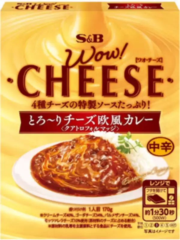 「今週新発売のS＆Bまとめ！『ＷＯＷ！ＣＨＥＥＳＥ　とろ～りチーズ欧風カレー　中辛』、『ＷＯＷ！ＣＨＥＥＳＥ　濃厚チーズキーマカレー』など♪」の画像