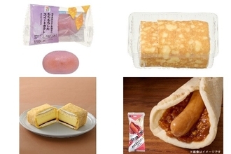 今週新発売のもちもちまとめ！『もちもちしたスイートポテト』、『もちもち食感のくるくるミルクレープ』など♪