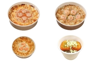 今週新発売の海老まとめ！『海老ドリア２種ソース仕立てクリームソース＆アメリケーヌソース』、『クリーミーソースの海老グラタン』など♪