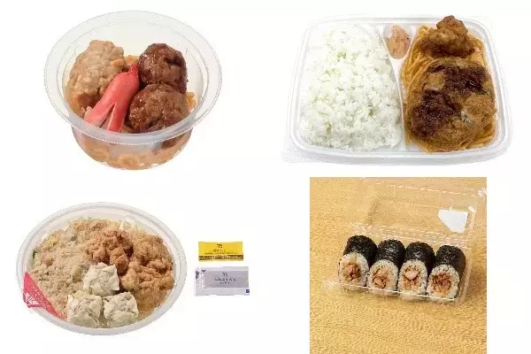 今週新発売の唐揚げまとめ！『ミートボールと唐揚げとタコさんウインナー』、『おかずが主役　メンチカツ＆唐揚げ弁当』など♪