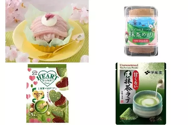 今週新発売の抹茶味まとめ！『さくらと抹茶のモンブラン』、『旅する抹茶ロール　抹茶めぐり　宇治抹茶』など♪