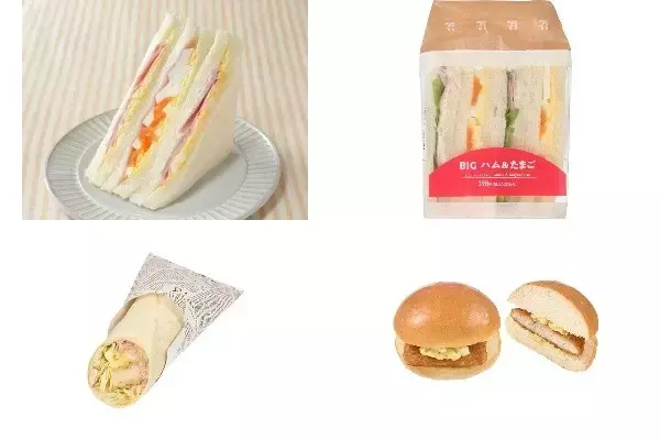 今週新発売のたまご味まとめ！『ハムたまごサンド』、『ＢＩＧ　ハム＆たまごサンド』など♪