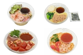 今週新発売のコンビニパスタまとめ！『プリプリ海老のパスタサラダ』、『シーチキンと大根おろしの和風冷製パスタ』など♪