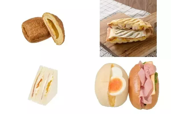 今週新発売のたまご味まとめ！『ハムたまごデニッシュ』、『ホットサンド　２個入テリヤキチキンたまご』など♪