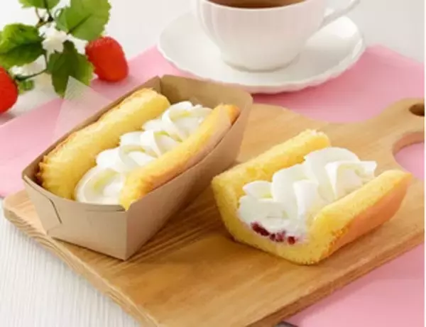 「今週新発売のローソンスイーツまとめ！おぼれる程のクリーム『おぼれクリームのパンケーキ いちごの味わい』、『台湾カステラ いちご＆みるく』など♪」の画像