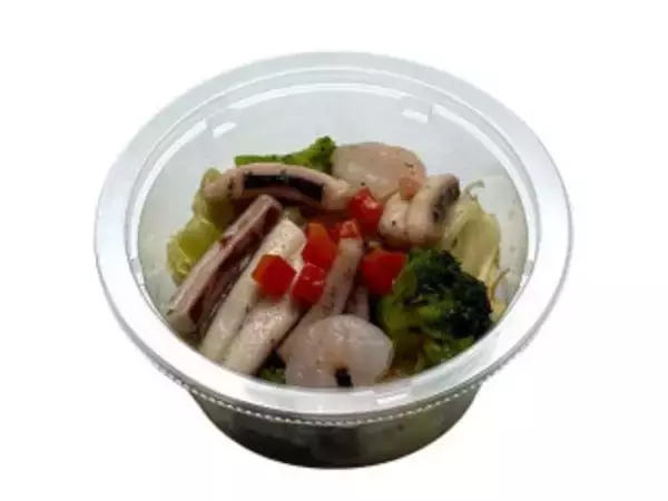 「今週新発売のキャベツまとめ！『タルタルソースで食べる海老とブロッコリーのサラダ』、『甘辛ソースで炒めた　そばめしおむすび』など♪」の画像