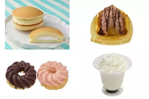 「今週新発売のホイップまとめ！『フィナンシェ風パンケーキ　ホイップクリーム』、『ショコラケーキ』など♪」の画像