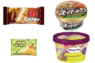 今週新発売のアイスクリームまとめ！『モナ王 クランキー』、『オハヨー チョコチップメロンパンアイス』など♪