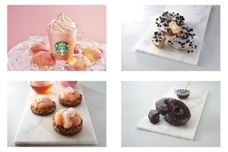 今週新発売のスターバックスコーヒーまとめ！『桃ＭＯＲＥ　フラペチーノ』、『クッキー＆クリームドーナツ』など♪