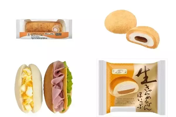 今週新発売の生クリームまとめ！『ふわもちロールケーキ　苺ショートケーキ風』、『とろやわ生クリームわらび餅　黒蜜ソース入り』など♪