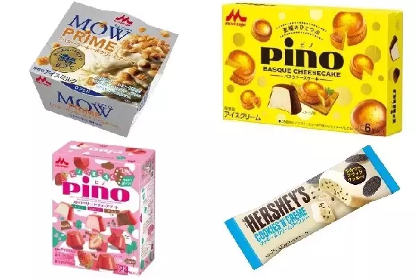 今週新発売のアイスクリームまとめ！森永『MOW PRIME バタークッキー＆クリームチーズ』から、森永『ピノ バスクチーズケーキ』まで♪
