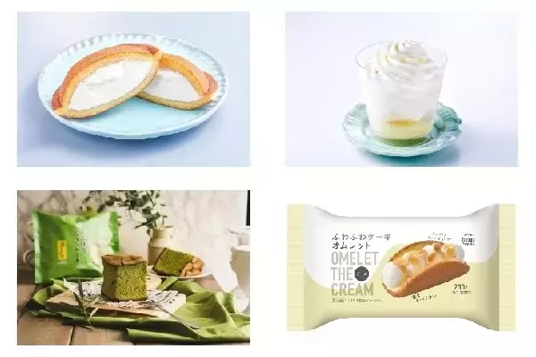今週新発売のコンビニスイーツをおさらい！生クリーム専門店Milkコラボスイーツや、話題のふわふわケーキオムレットなど♪