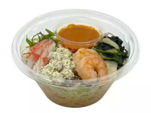 「今週新発売の海老まとめ！『ビスクソースのパスタサラダ　カニカマ＆海老』、『海老と野菜の天丼』など♪」の画像