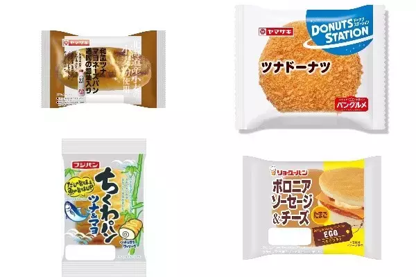 今週新発売の惣菜パンまとめ！『和風ツナマヨネーズパン　北海道産小麦の小麦粉使用　道民の醤油入り』、『ドーナツステーション　ツナドーナツ』など♪