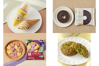 今週新発売のコンビニ焼菓子まとめ！『カラメルプリンワッフルコーン』、『チョコがけしっとりバウムクーヘン』など♪